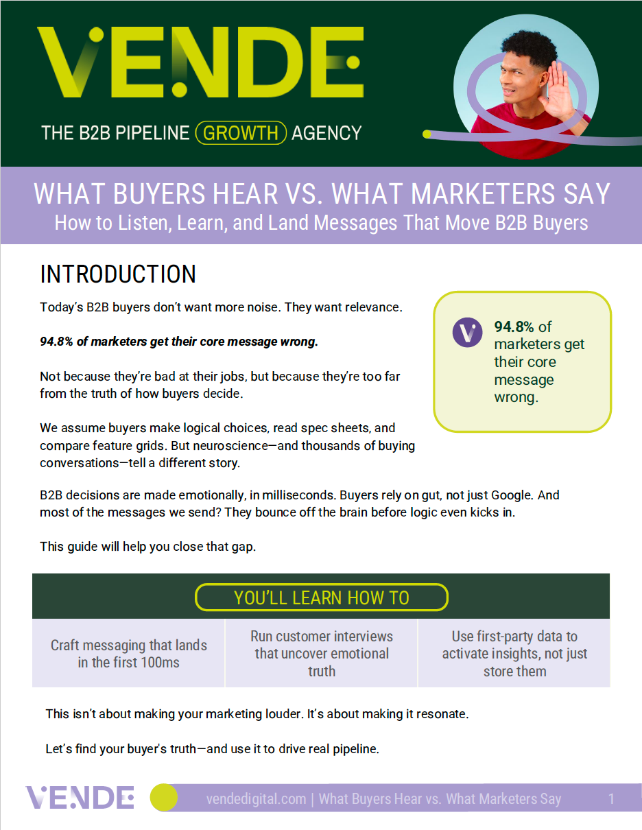 What Buyers Hear vs What Marketers Say
