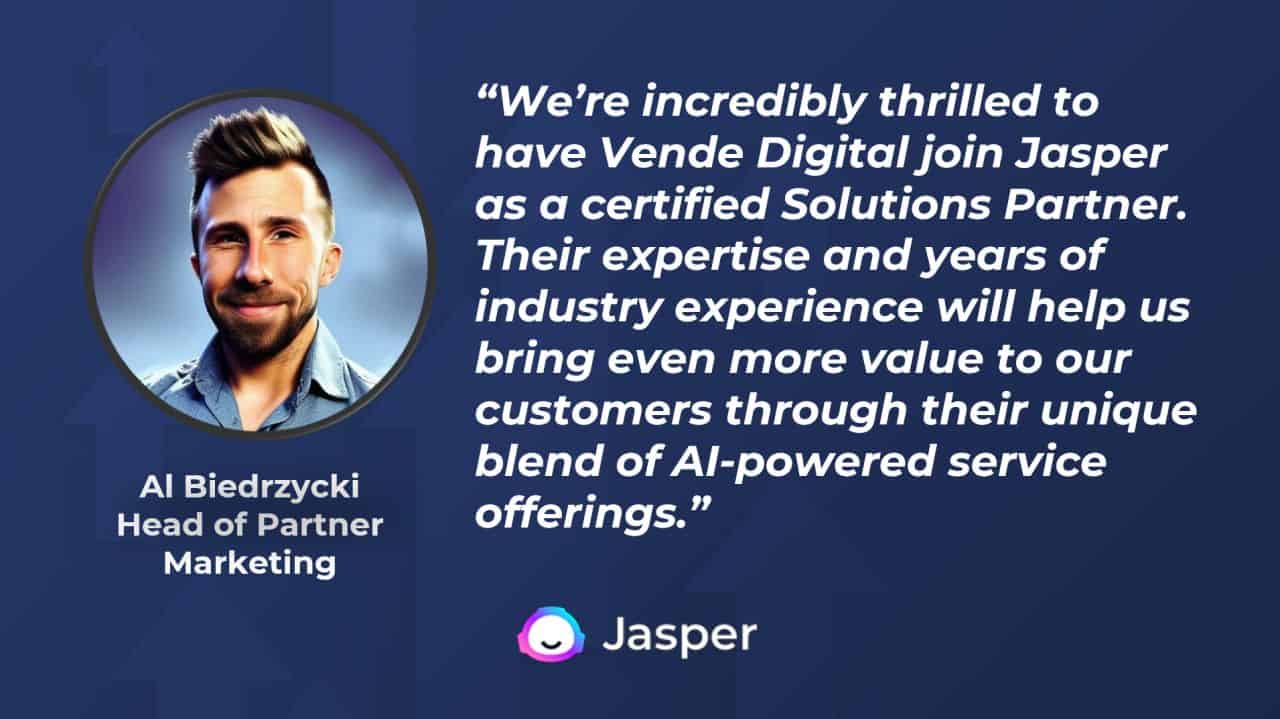 Vende Digital Partners with Jasper to Advance B2B Marketing with AI