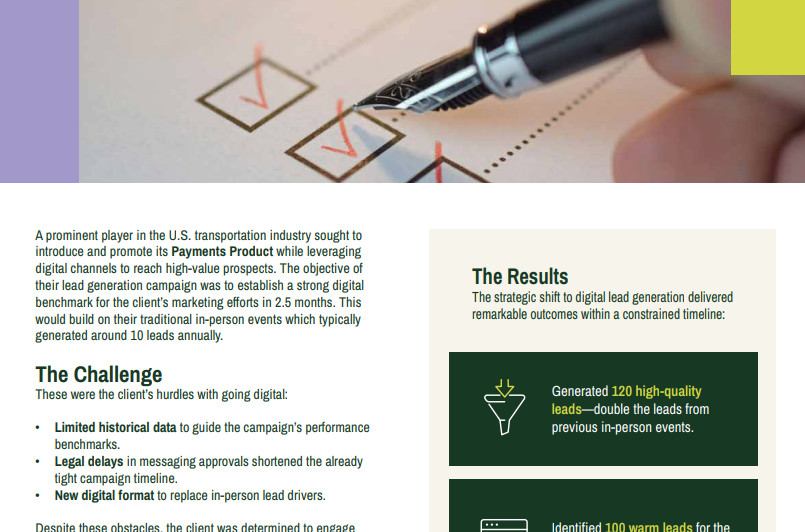 Digital Marketing Evolution Doubles Lead Generation