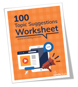 100 Topic Suggestions Worksheet