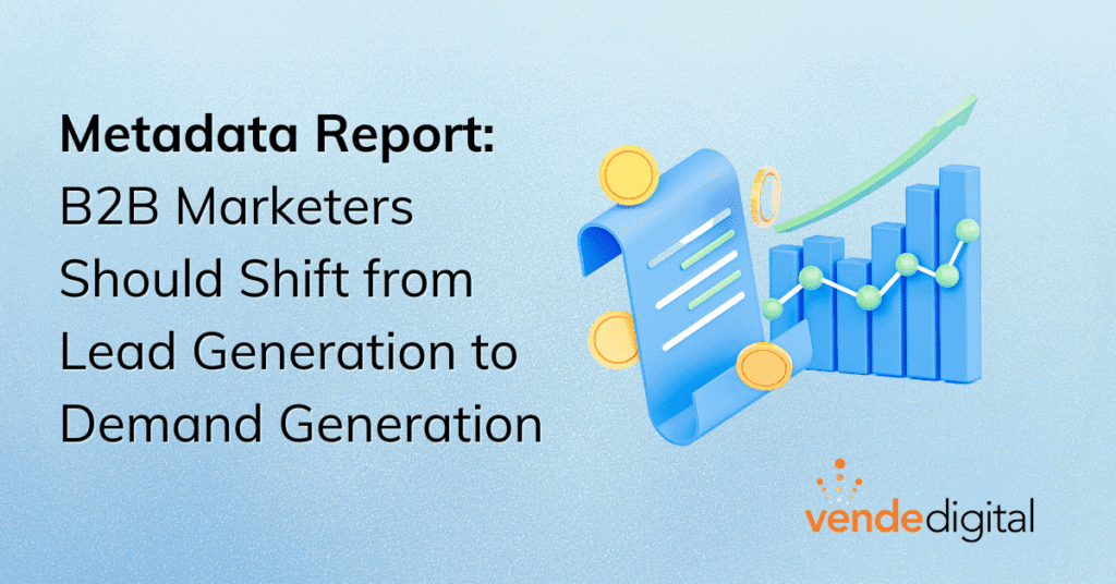 Bar Graphic Illustration | Metadata Report: B2B Marketers Should Shift From Lead Generation to Demand Generation | B2B Paid Social Benchmark Report