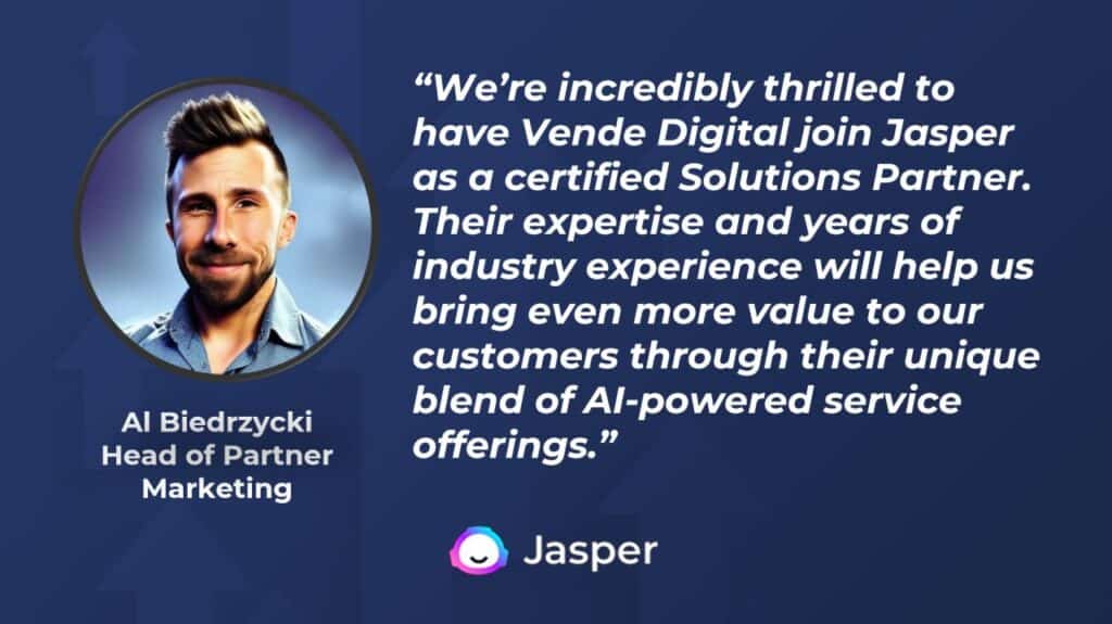 Vende Digital Partners with Jasper to Advance B2B Marketing with AI | Vende Digital