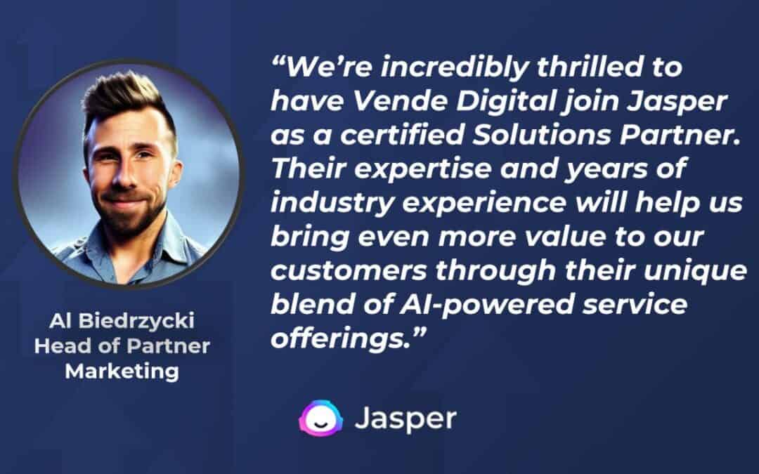 Vende Digital Partners with Jasper to Advance B2B Marketing with AI