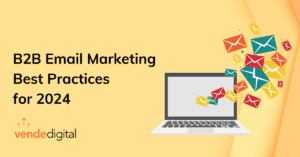 Computer with emails flying out of it | B2B Email Marketing Best Practices for 2024 | VD